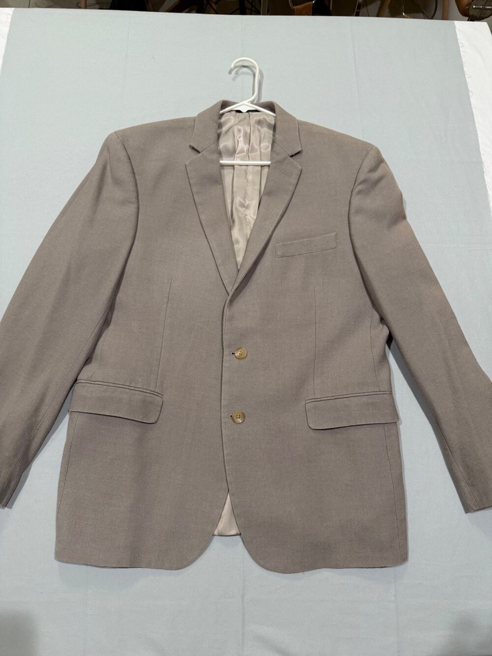 Ralph Lauren Dillard’s Silk Wool Blazer Sport Coat Men’s 44R Taupe 2 Button